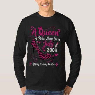 18誕生日ハイヒールAクイーンが7生まれ月2日に誕生 Tシャツ
