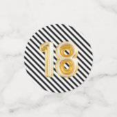 18誕生日バルーンパーティーピンク金ゴールド コンフェッティ (スモール正面)