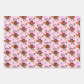 18誕生日ヒョウ虎アニマルプリント風船 ラッピングペーパーシート (正面3)