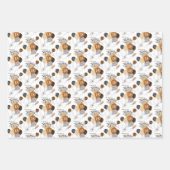 18誕生日ヒョウ虎アニマルプリント風船 ラッピングペーパーシート (正面)