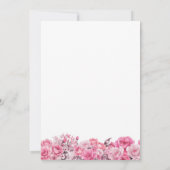 18誕生日ピンクローズフローラパーティー 招待状 (裏面)