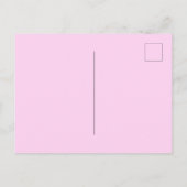 18誕生日ピンク紙吹雪女の子パーティー インビテーションポストカード (裏面)