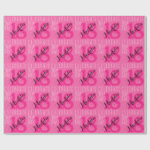 18誕生日ピンク ラッピングペーパー (フラット)