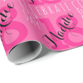 18誕生日ピンク ラッピングペーパー (ロールコーナー)