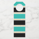 18誕生日ブラックティール(緑がかった色)金ゴールドグリッター紙吹雪 ボトルネックタグ (裏面)