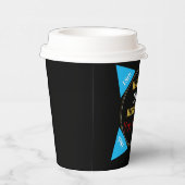 18誕生日ブルー金ゴールドブラック任意の年齢 紙コップ (右)