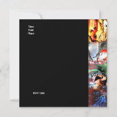 18誕生日ボーイズ通りアート抽象芸術A3 招待状 (裏面)