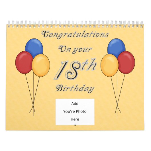 18誕生日メモリーズ&ゲストブック カレンダー (カバー)