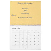 18誕生日メモリーズ&ゲストブック カレンダー (1月 2026)