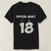 18誕生日公式大人18歳 Tシャツ (デザイン正面)