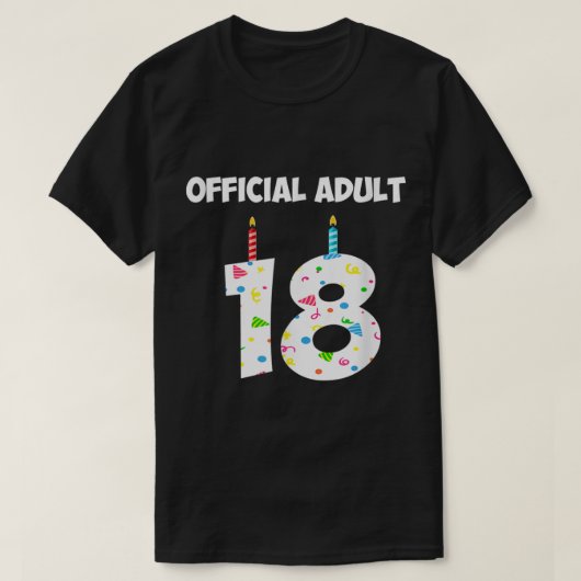18誕生日公式大人18歳 Tシャツ (デザイン正面)