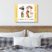 18誕生日写真部番号18ニュートラル キャンバスプリント (インサイチュ (寝室))