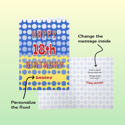 18誕生日名前の円パターンを追加 カード