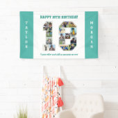 18誕生日周年記念Number 18フォトコラージュ 横断幕 (インサイチュ)