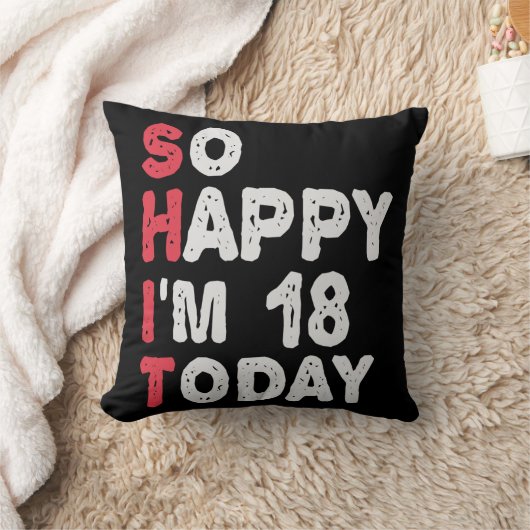 18誕生日嬉しい今日のギフト18だおもしろい クッション (ブランケット)