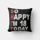 18誕生日嬉しい今日のギフト18だおもしろい クッション (正面)