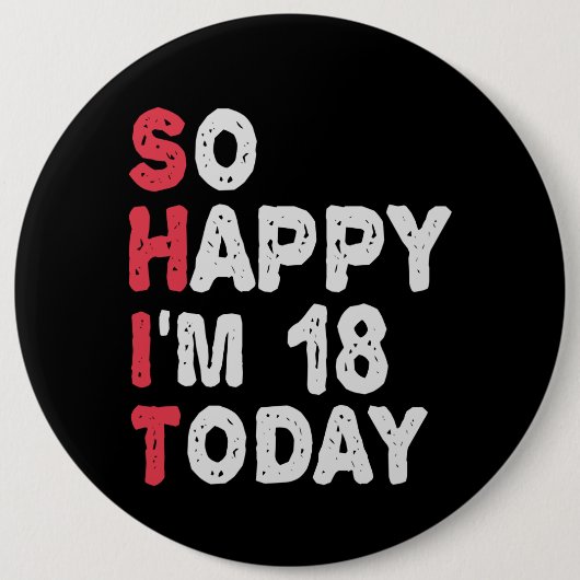 18誕生日嬉しい今日のギフト18だおもしろい 缶バッジ (正面)