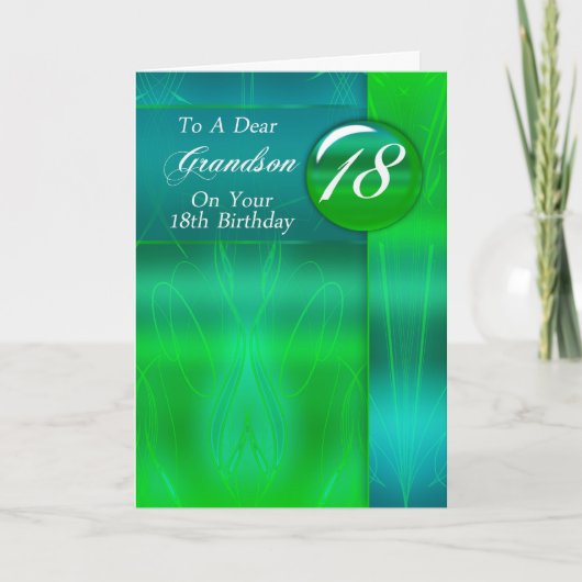 18誕生日孫モダン カード (正面)
