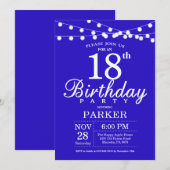 18誕生日招待状ブ王室のルー 招待状 (正面/裏面)