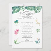 18誕生日招待状ルアウ(ハワイ式宴会)プールパーティー セーブザデート (正面)