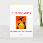 18誕生日猫よくはしゃぐ付き カード (裏面)