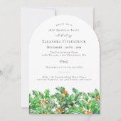 18誕生日12月誕生フラワーホリーアーチ 招待状 (正面)