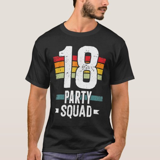 18誕生日18パーティークルー分隊18th BdayグループBi Tシャツ (正面)