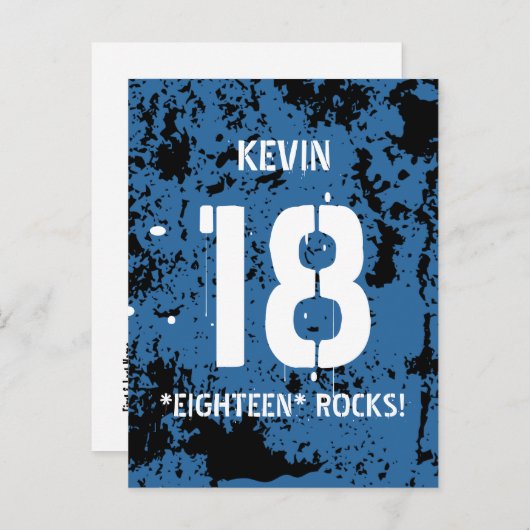 18誕生日18ロックスブルーグランジF18Z 案内ポストカード (正面/裏面)