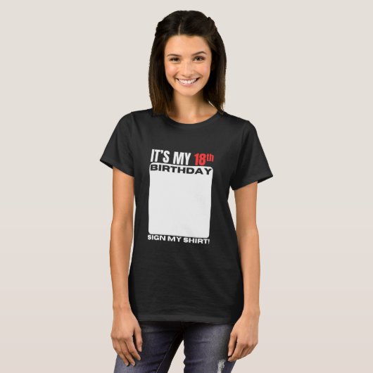 18誕生日18歳の誕生日パーティー Tシャツ (正面フル)