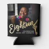 18誕生日18金ゴールド鍵 缶クーラー (正面)