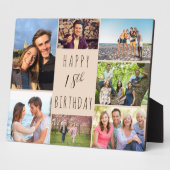 18誕生日7フォトコラージニュートラルベージュブラウン フォトプラーク (側面)