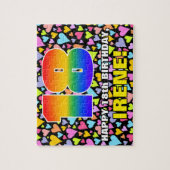 18誕生日:おもしろい、愛するハートシェイプ+「18」 ジグソーパズル (縦)