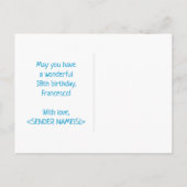 18誕生日:はっきりした,おもしろい,シンプル虹， 18 ポストカード (裏面)