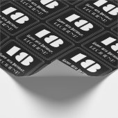 18誕生日:アールデコ刺激を受けたルク「18」と名前 ラッピングペーパー (角)