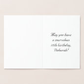 18誕生日:、エレガントスクリプ華美ト、名前をカスタムする 箔カード (内部)