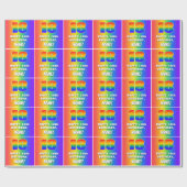 18誕生日: カラフル、おもしろいレインボーパターン# 18 ラッピングペーパー (フラット)