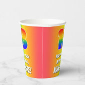 18誕生日: カラフル、おもしろいレインボーパターン# 18 紙コップ (右)