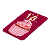 18誕生日 – ピンクカップケーキ マグネット (左側)