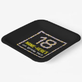 18誕生日:フローラ花数名前をカスタムする ペーパープレート (傾斜あり)