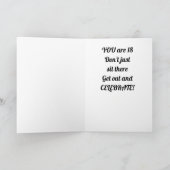 **18誕生日**ブルドッグの願い!カード カード (内部)