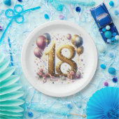 18誕生日 ペーパープレート (パーティー)