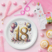 18誕生日 ペーパープレート (パーティー)