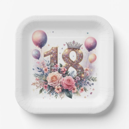 18誕生日 ペーパープレート (正面)