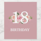 18誕生日 ワインラベル (シングルラベル)