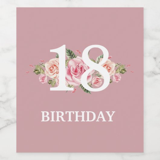 18誕生日 ワインラベル (シングルラベル)