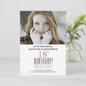 18誕生日 – 写真パーティー 招待状 (スタンド正面)