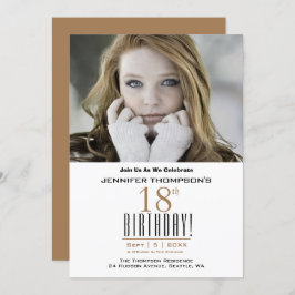 18誕生日 – 写真パーティー 招待状
