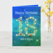 18誕生日 – 星の数 – 青い緑 – 年齢18
