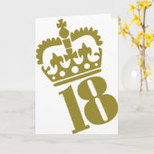 18誕生日 – 番号 – 18名 カード (黄色い花)