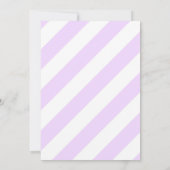 18誕生日 – 紫ののストライプ金ゴールドバルーン 招待状 (裏面)